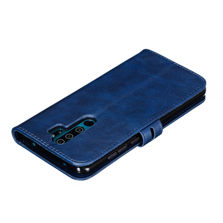 Imprinted Cat Pattern Leather Wallet Stand Case for Xiaomi Redmi Note 8 Pro - Blue-8