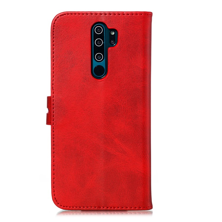 Imprinted Cat Pattern Leather Wallet Stand Case for Xiaomi Redmi Note 8 Pro - Red-3