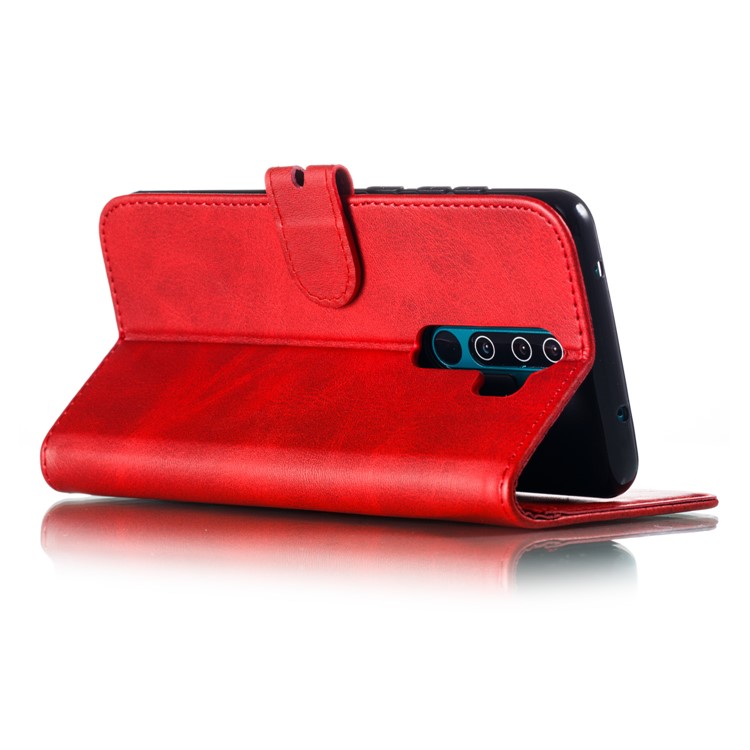 Imprinted Cat Pattern Leather Wallet Stand Case for Xiaomi Redmi Note 8 Pro - Red-5