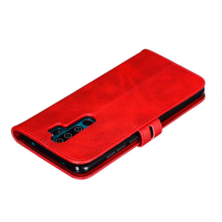 Imprinted Cat Pattern Leather Wallet Stand Case for Xiaomi Redmi Note 8 Pro - Red-8
