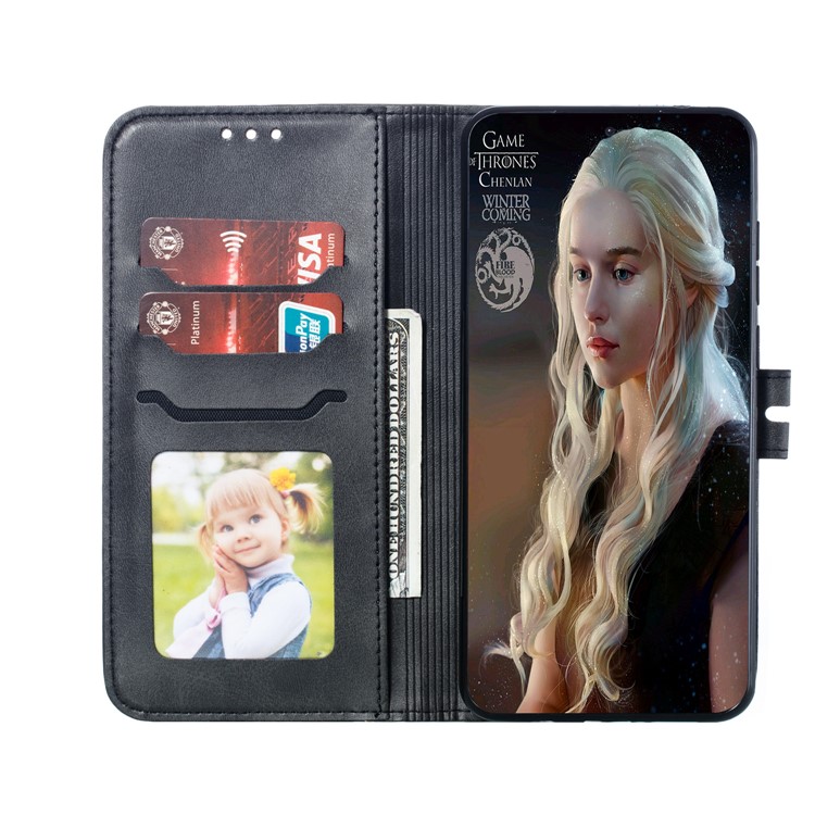Imprinted Cat Pattern Leather Wallet Stand Case for Xiaomi Redmi Note 8 Pro - Black-4
