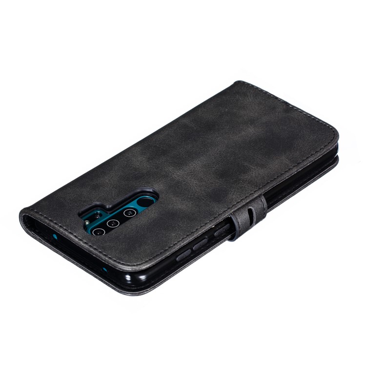 Imprinted Cat Pattern Leather Wallet Stand Case for Xiaomi Redmi Note 8 Pro - Black-8