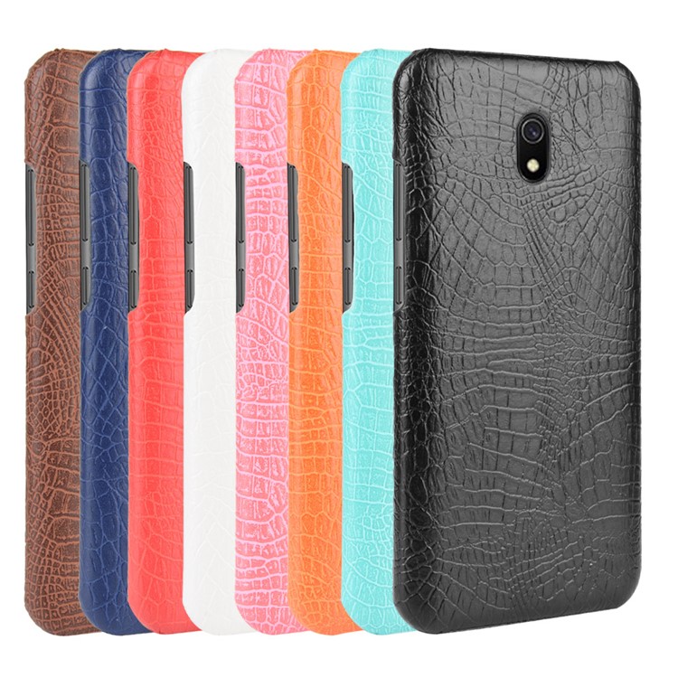 Crocodile Texture PU Leather Coated PC Phone Shell Casing for Xiaomi Redmi 8A - Red-7