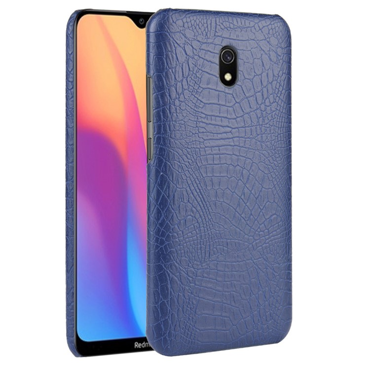 Crocodile Texture PU Leather Coated PC Phone Shell Casing for Xiaomi Redmi 8A - Dark Blue-2