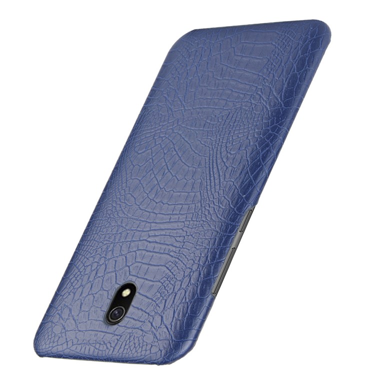 Crocodile Texture PU Leather Coated PC Phone Shell Casing for Xiaomi Redmi 8A - Dark Blue-3