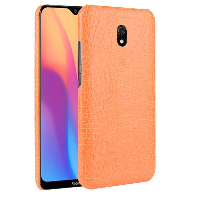 Crocodile Texture PU Leather Coated PC Phone Shell Casing for Xiaomi Redmi 8A - Orange-2