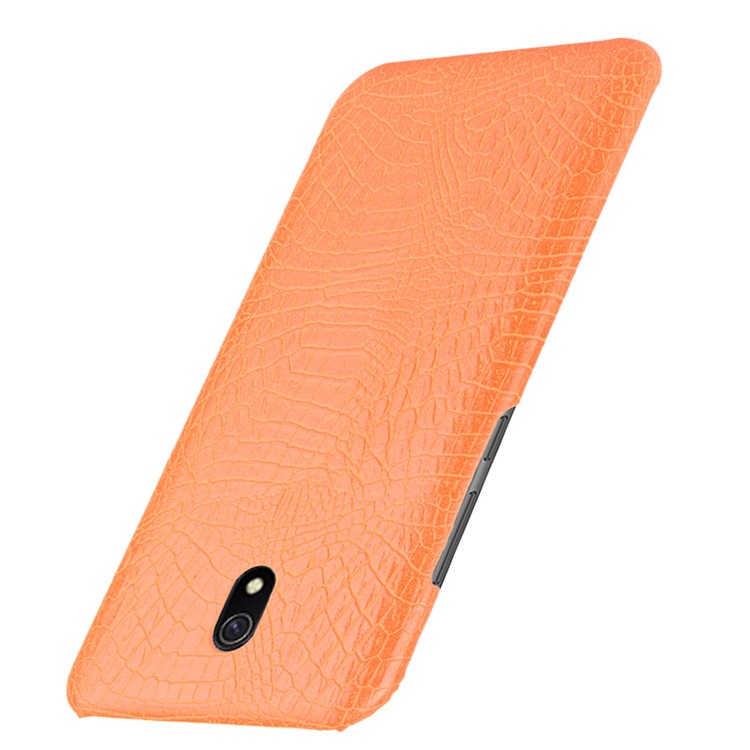 Crocodile Texture PU Leather Coated PC Phone Shell Casing for Xiaomi Redmi 8A - Orange-3