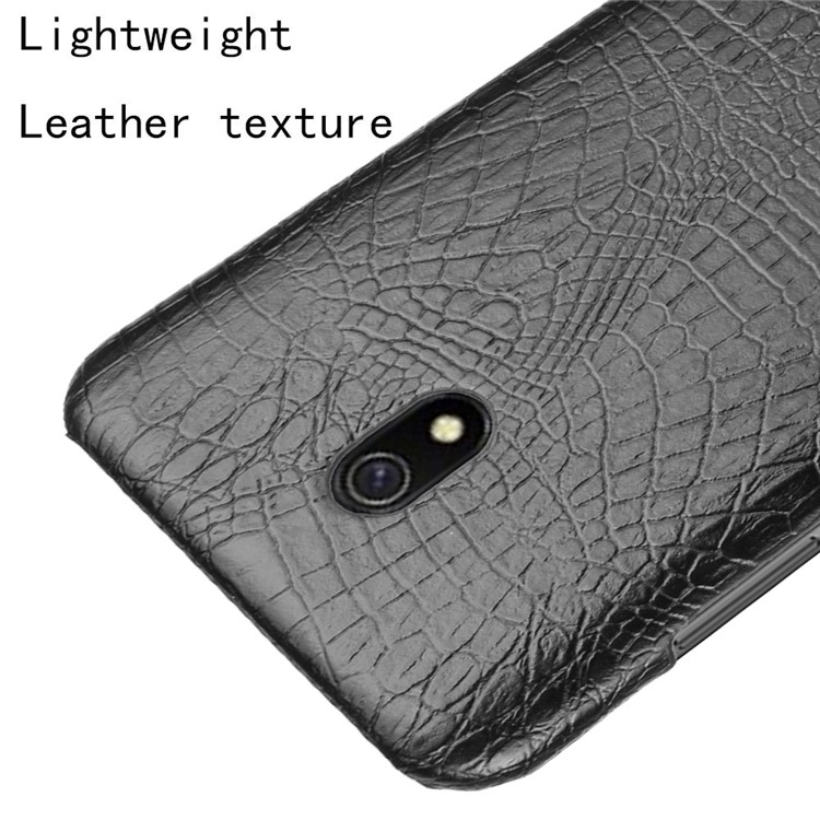 Crocodile Texture PU Leather Coated PC Phone Shell Casing for Xiaomi Redmi 8A - Black-4
