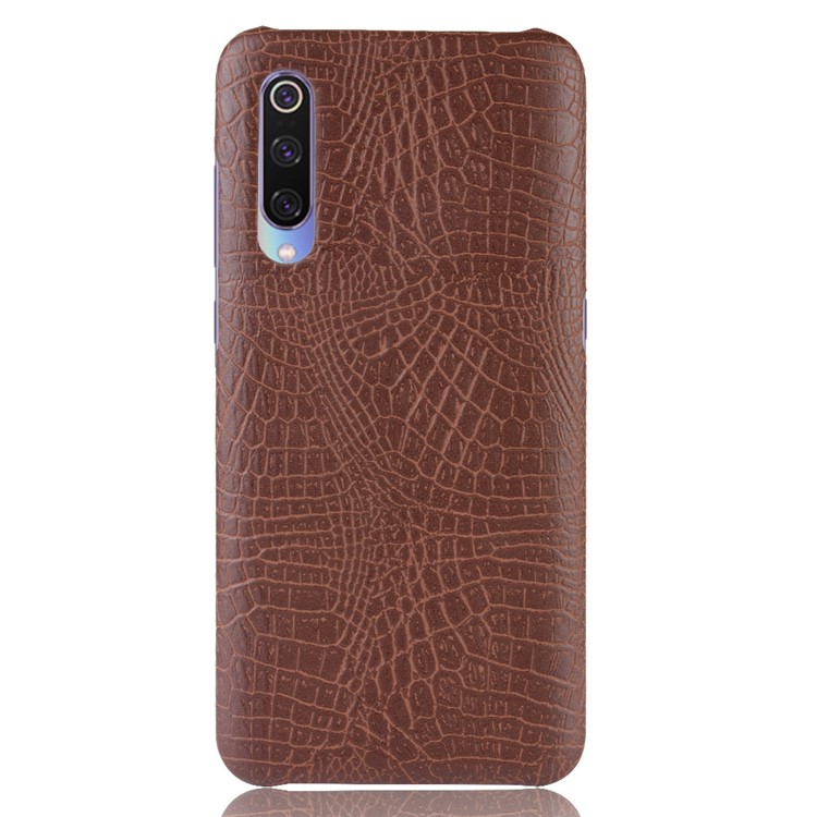 Crocodile Skin PU Leather Coated Hard PC Case Phone Shell for Xiaomi Mi 9 Pro/Mi 9 Pro 5G - Brown-2