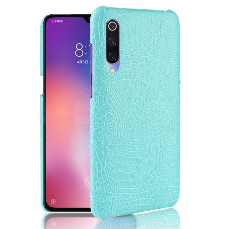 Crocodile Skin PU Leather Coated Hard PC Case Phone Shell for Xiaomi Mi 9 Pro/Mi 9 Pro 5G - Baby Blue-1