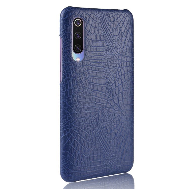 Crocodile Skin PU Leather Coated Hard PC Case Phone Shell for Xiaomi Mi 9 Pro/Mi 9 Pro 5G - Dark Blue-3