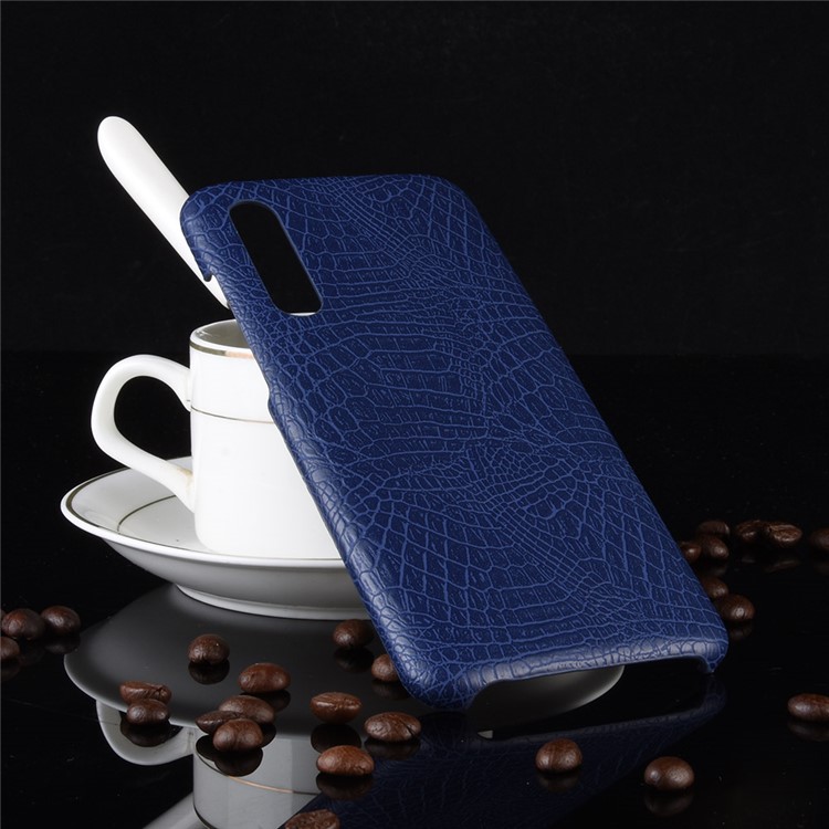 Crocodile Skin PU Leather Coated Hard PC Case Phone Shell for Xiaomi Mi 9 Pro/Mi 9 Pro 5G - Dark Blue-4