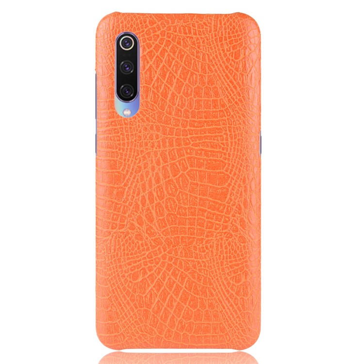 Crocodile Skin PU Leather Coated Hard PC Case Phone Shell for Xiaomi Mi 9 Pro/Mi 9 Pro 5G - Orange-2