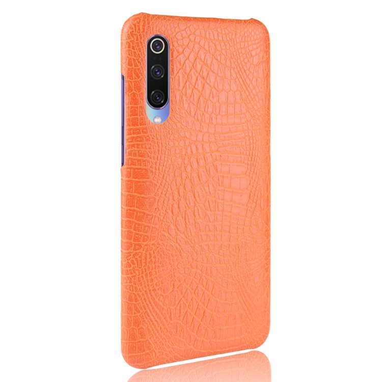 Crocodile Skin PU Leather Coated Hard PC Case Phone Shell for Xiaomi Mi 9 Pro/Mi 9 Pro 5G - Orange-3