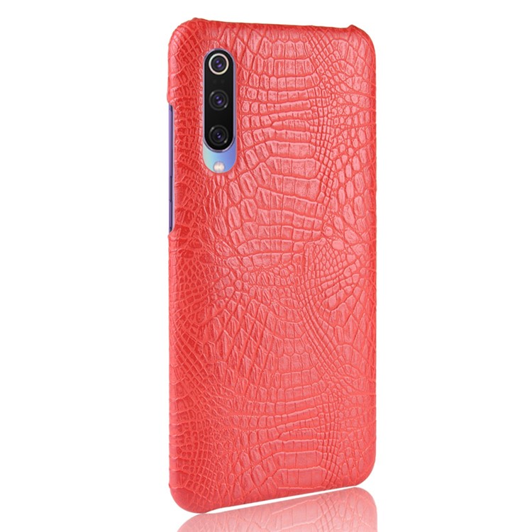 Crocodile Skin PU Leather Coated Hard PC Case Phone Shell for Xiaomi Mi 9 Pro/Mi 9 Pro 5G - Red-3