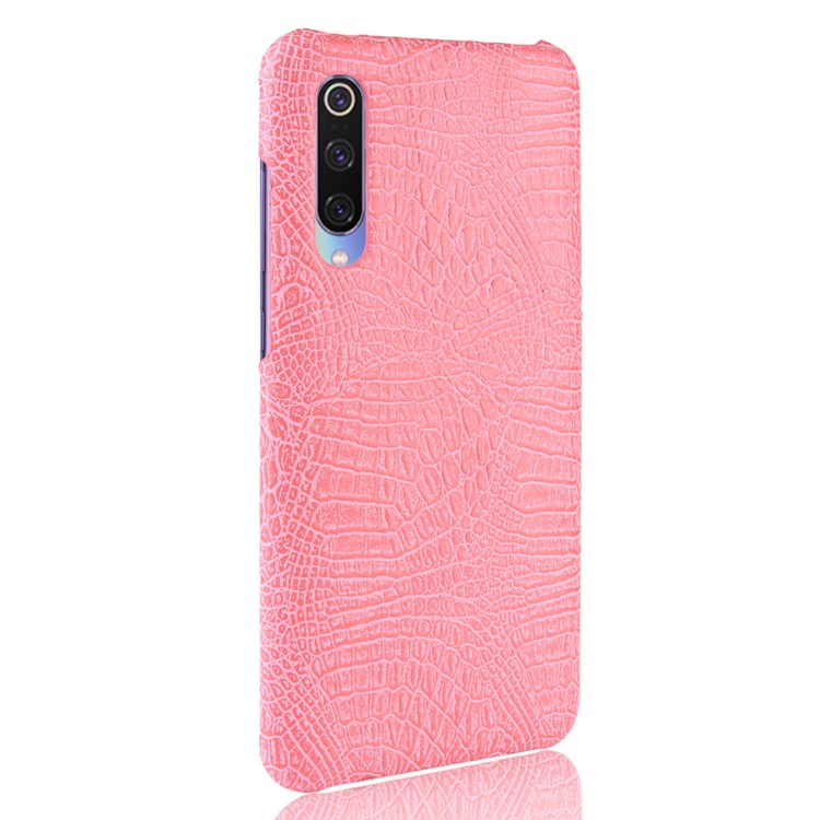 Crocodile Skin PU Leather Coated Hard PC Case Phone Shell for Xiaomi Mi 9 Pro/Mi 9 Pro 5G - Pink-3