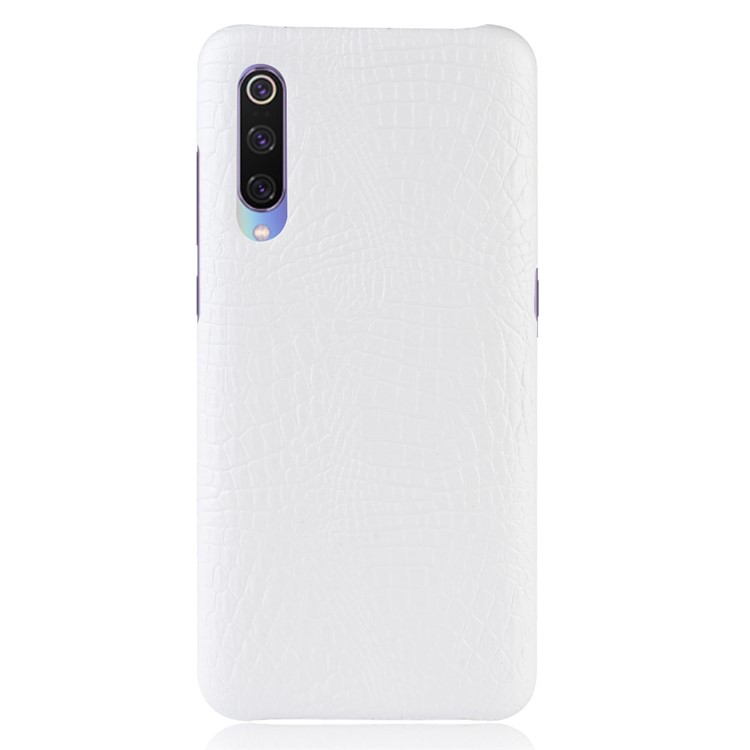 Crocodile Skin PU Leather Coated Hard PC Case Phone Shell for Xiaomi Mi 9 Pro/Mi 9 Pro 5G - White-2