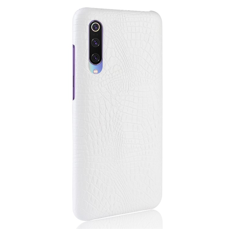 Crocodile Skin PU Leather Coated Hard PC Case Phone Shell for Xiaomi Mi 9 Pro/Mi 9 Pro 5G - White-3