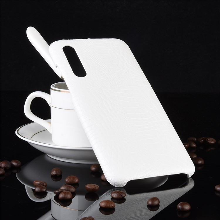 Crocodile Skin PU Leather Coated Hard PC Case Phone Shell for Xiaomi Mi 9 Pro/Mi 9 Pro 5G - White-4