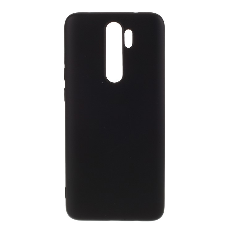 Tudo Envolvido Silicone Líquido Tampa Da Caixa De Telefone Macio Para Xiaomi Nota Redmi 8 Pró - Preto-1