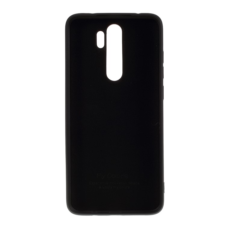 Tudo Envolvido Silicone Líquido Tampa Da Caixa De Telefone Macio Para Xiaomi Nota Redmi 8 Pró - Preto-3