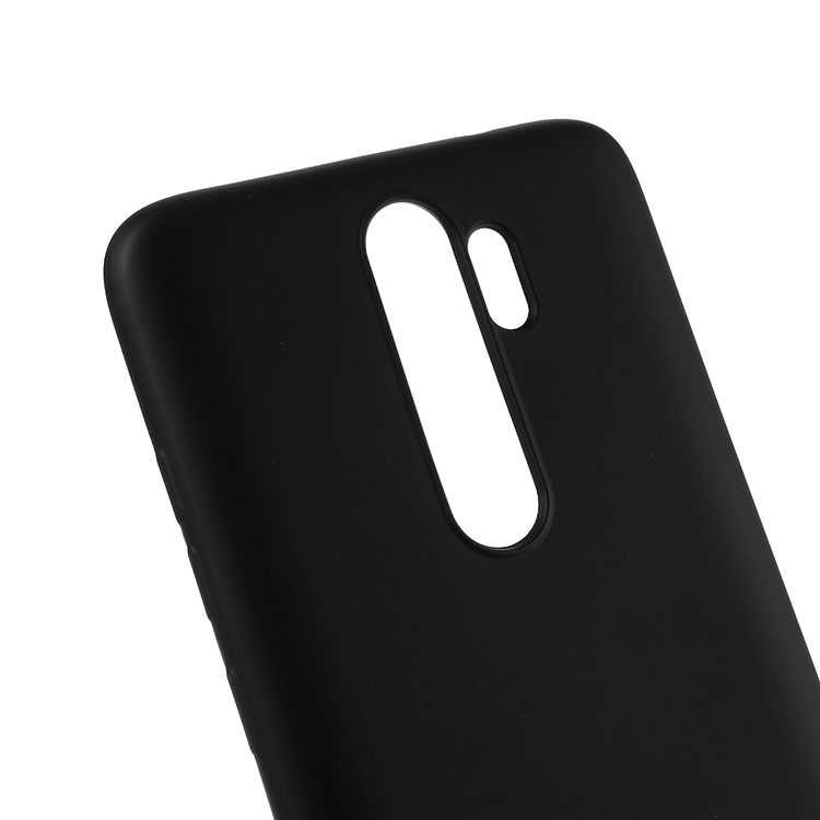 Tudo Envolvido Silicone Líquido Tampa Da Caixa De Telefone Macio Para Xiaomi Nota Redmi 8 Pró - Preto-4