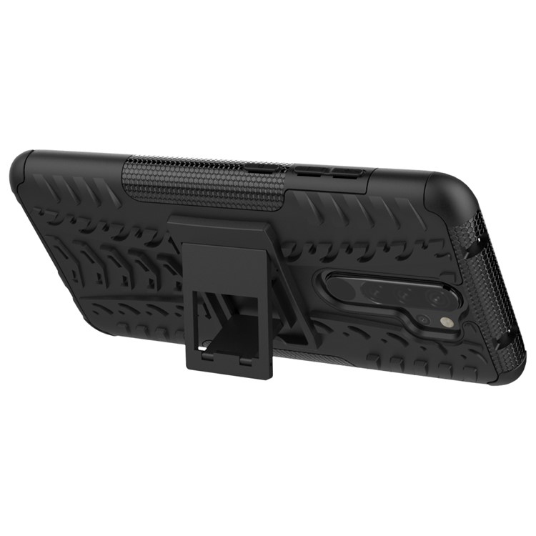Stylish Dual-layer PC + TPU Casing Cover with Kickstand for Xiaomi Redmi Note 8 Pro - Black-6