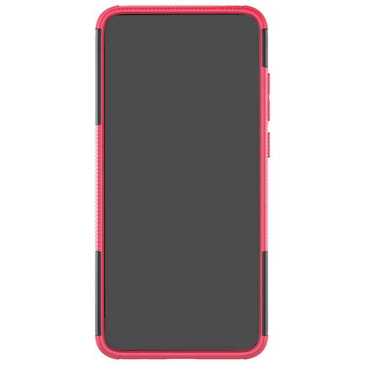 Stylish Dual-layer PC + TPU Casing Cover with Kickstand for Xiaomi Redmi Note 8 Pro - Rose-4