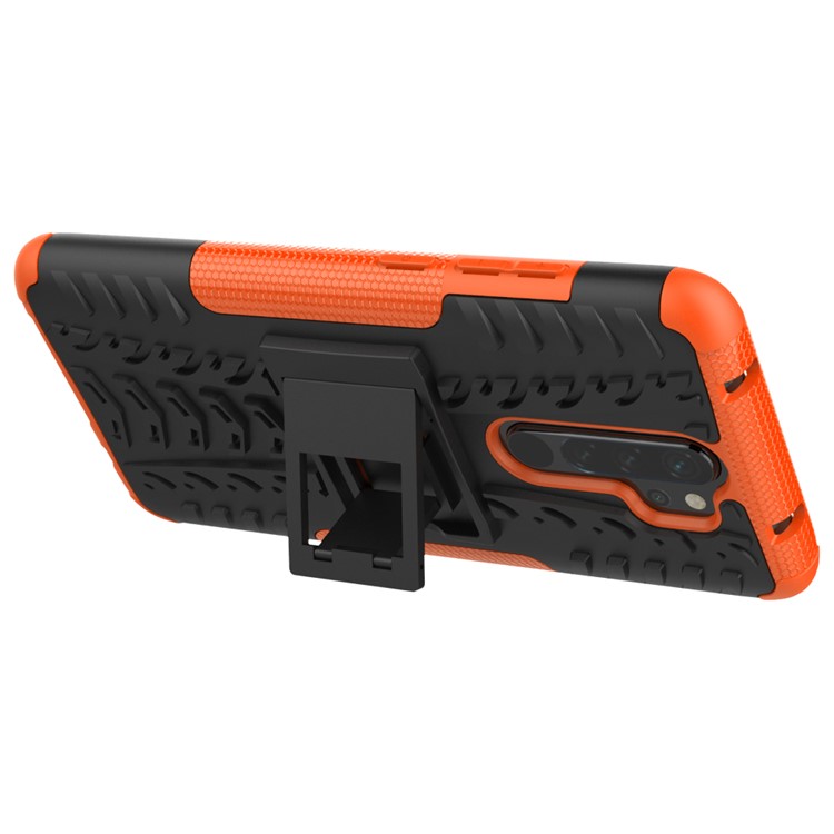 Stylish Dual-layer PC + TPU Casing Cover with Kickstand for Xiaomi Redmi Note 8 Pro - Orange-6