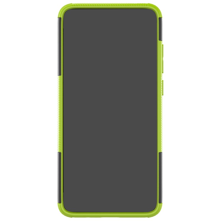 Stylish Dual-layer PC + TPU Casing Cover with Kickstand for Xiaomi Redmi Note 8 Pro - Green-4