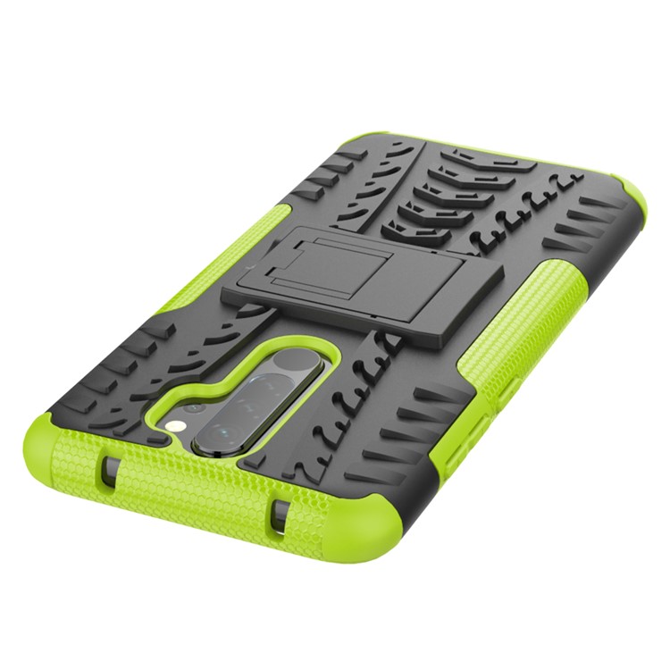 Stylish Dual-layer PC + TPU Casing Cover with Kickstand for Xiaomi Redmi Note 8 Pro - Green-7