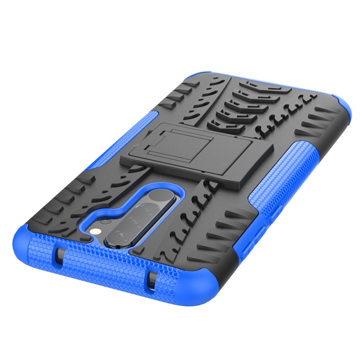 Stylish Dual-layer PC + TPU Casing Cover with Kickstand for Xiaomi Redmi Note 8 Pro - Blue-7