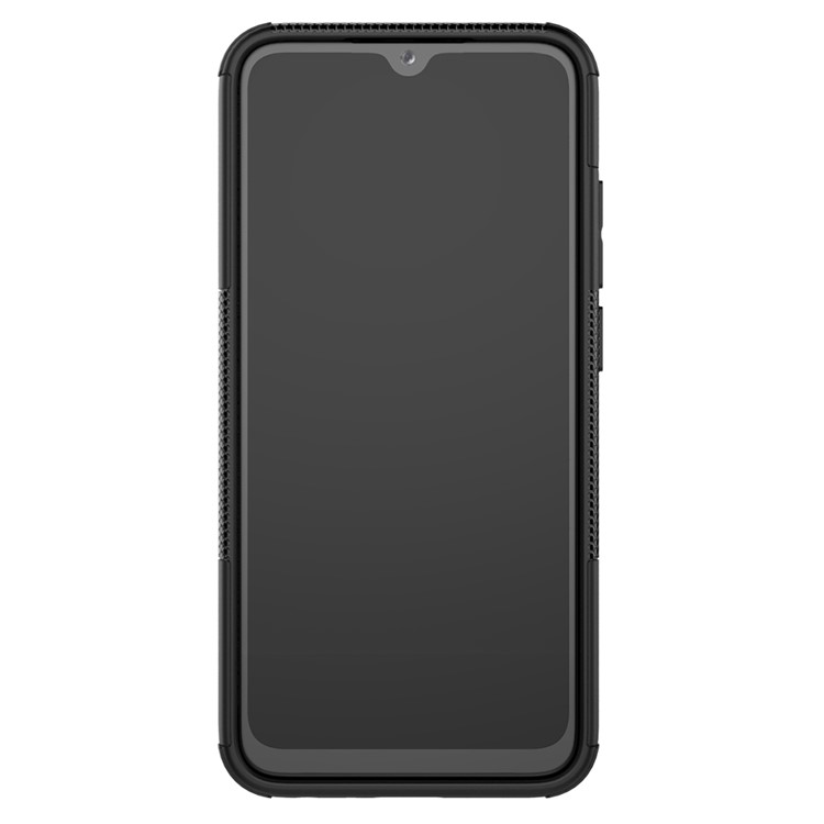 Coque Hybride PC + TPU à Pneu Cool Avec Degs-pied Pour Xiaomi Redmi Note 8 - le Noir-4