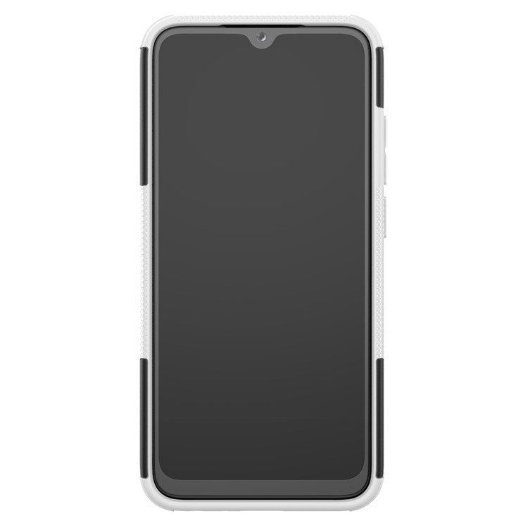 Cool Tyre Hybrid PC + TPU Cover Shell with Kickstand for Xiaomi Redmi Note 8 - White-4