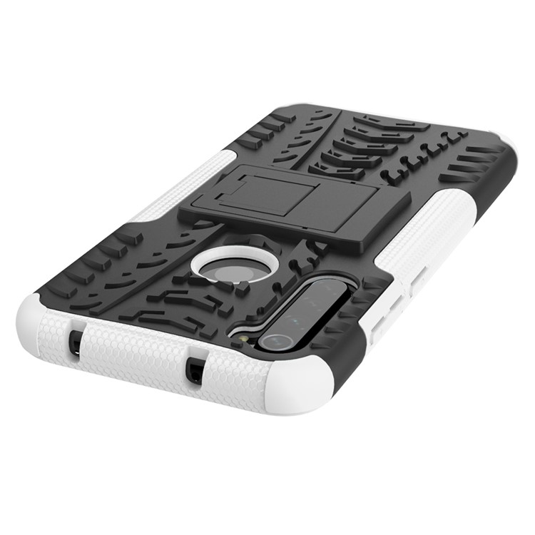 Cool Tyre Hybrid PC + TPU Cover Shell with Kickstand for Xiaomi Redmi Note 8 - White-6