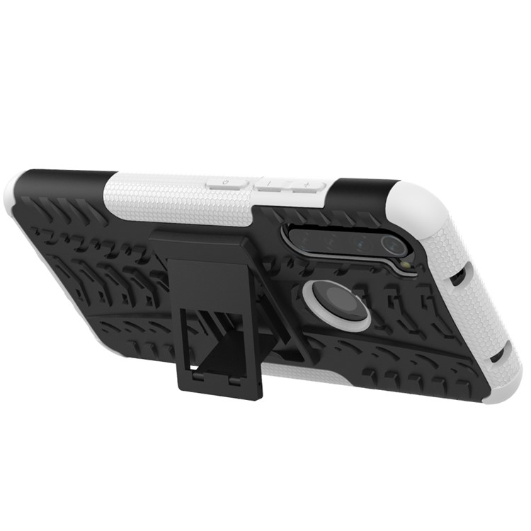 Cool Tyre Hybrid PC + TPU Cover Shell with Kickstand for Xiaomi Redmi Note 8 - White-7