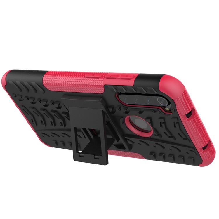 Cool Tyre Hybrid PC + TPU Cover Shell with Kickstand for Xiaomi Redmi Note 8 - Rose-7
