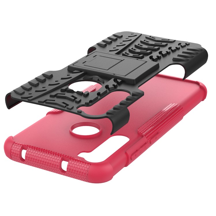 Cool Tyre Hybrid PC + TPU Cover Shell with Kickstand for Xiaomi Redmi Note 8 - Rose-8