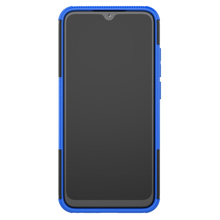 Cool Pneu Híbrido PC + TPU Tampa Shell Com Kickstand Para Xiaomi Redmi Nota 8 - Azul-4