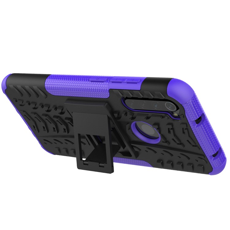 Cool Tyre Hybrid PC + TPU Cover Shell with Kickstand for Xiaomi Redmi Note 8 - Purple-7