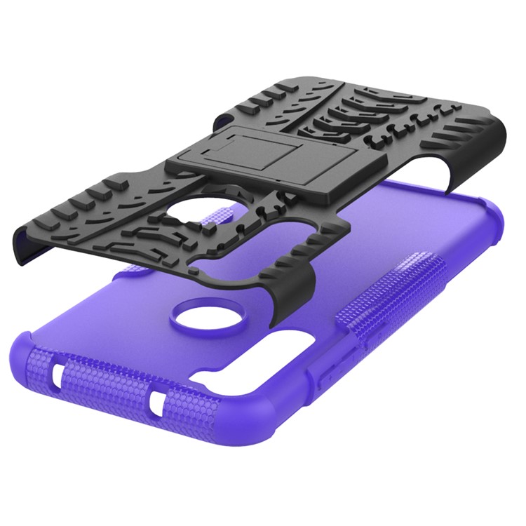 Cool Tyre Hybrid PC + TPU Cover Shell with Kickstand for Xiaomi Redmi Note 8 - Purple-8