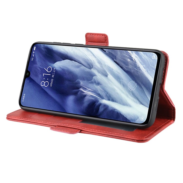 Magnet Adsorption Leather Wallet Phone Stand Case for Xiaomi Mi 9 Pro / Mi 9 Pro 5G - Red-6