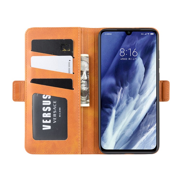 Magnet Adsorption Leather Wallet Phone Stand Case for Xiaomi Mi 9 Pro / Mi 9 Pro 5G - Brown-5