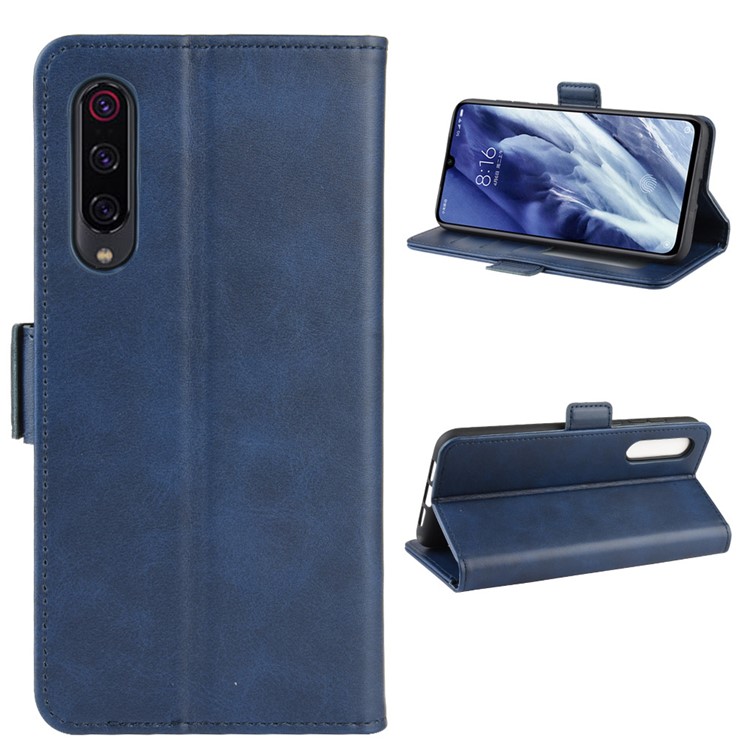 Magnet Adsorption Leather Wallet Phone Stand Case for Xiaomi Mi 9 Pro / Mi 9 Pro 5G - Blue-2