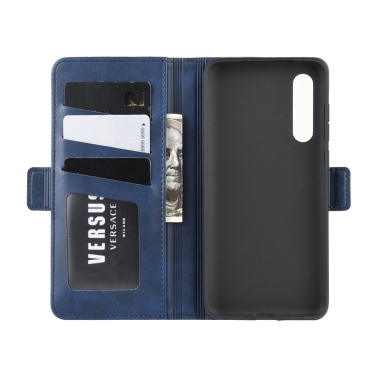 Magnet Adsorption Leather Wallet Phone Stand Case for Xiaomi Mi 9 Pro / Mi 9 Pro 5G - Blue-4
