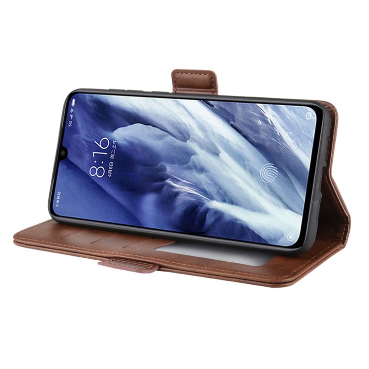 Magnet Adsorption Leather Wallet Phone Stand Case for Xiaomi Mi 9 Pro / Mi 9 Pro 5G - Coffee-6