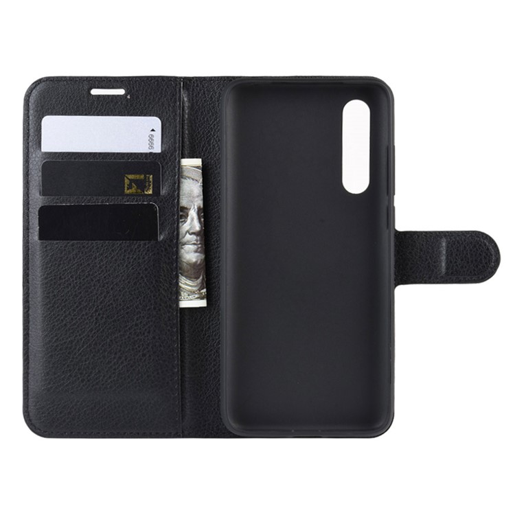 Litchi Skin Wallet Leather Stand Case for Xiaomi Mi 9 Pro / Mi 9 Pro 5G - Black-5