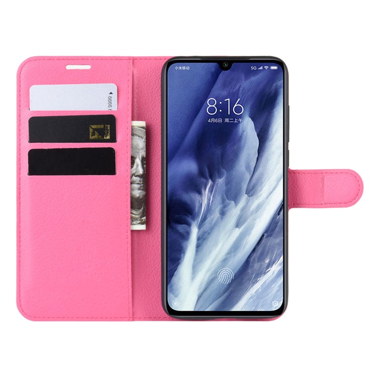 Litchi Skin Wallet Leather Stand Case for Xiaomi Mi 9 Pro / Mi 9 Pro 5G - Rose-5