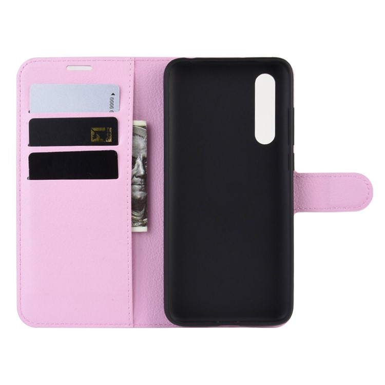 Litchi Skin Wallet Leather Stand Case for Xiaomi Mi 9 Pro / Mi 9 Pro 5G - Pink-4