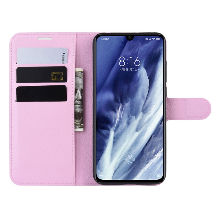 Litchi Skin Wallet Leather Stand Case for Xiaomi Mi 9 Pro / Mi 9 Pro 5G - Pink-5